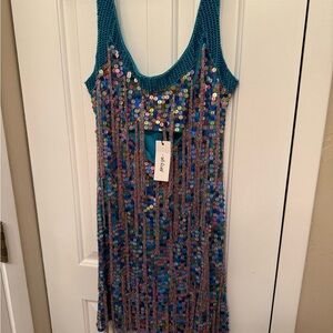 Nasty Gal Multicolor Sequin Mini Dress size 8